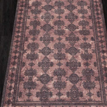 Ковер AB028A - RED / BLACK - Прямоугольник - коллекция LOTUS