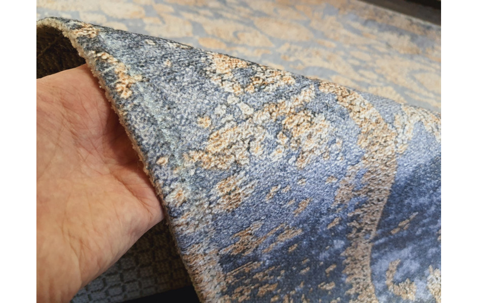 Безворсовый ковер лофт дизайн BANCO BANCO P1055 GREY-YELLOW