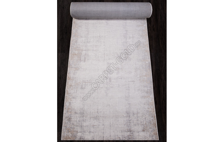 Ковровая дорожка 22376A - WHITE / L.GREY - коллекция ALANYA