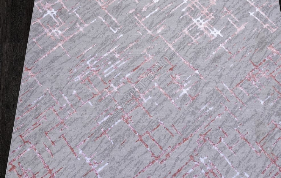 Ковер F164 - GRAY-PINK - Прямоугольник - коллекция LIMAN