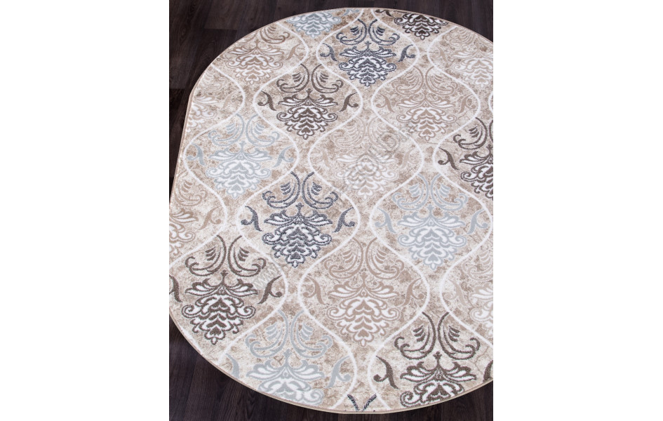 Российский ковер Valencia Delux D310 - CREAM-BROWN Овал