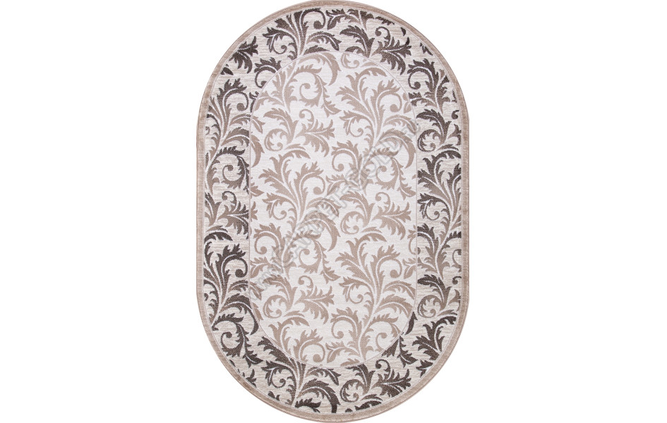 Российский ковер Valencia Delux D327 - CREAM-BROWN Овал
